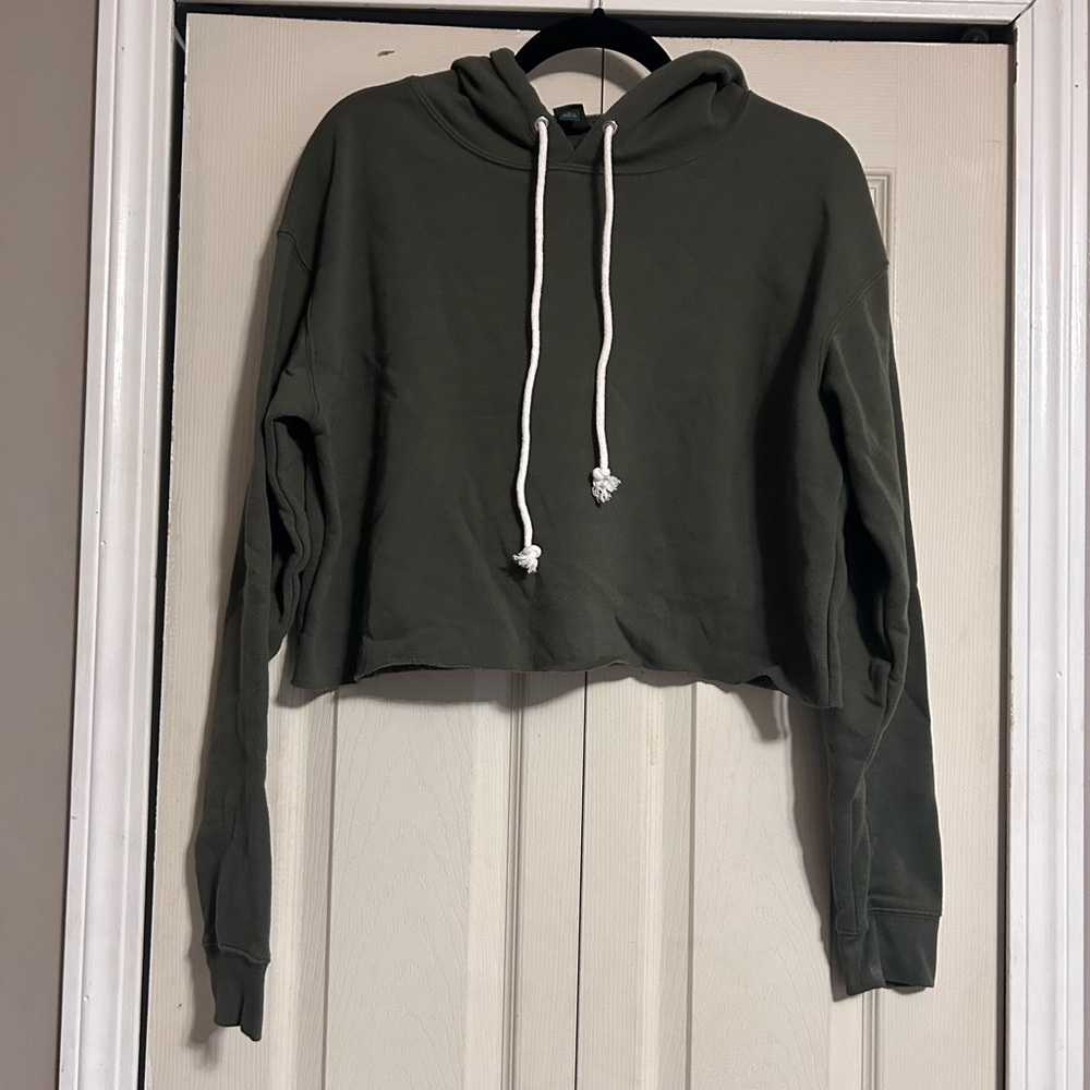 🔥Wild Fable Dark Green Cropped Hoodie